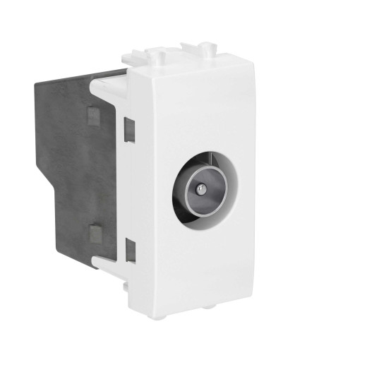 Розетка TV оконечная модульная, Avanti, белое облако, 1 модуль