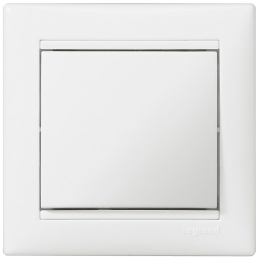 Выключатель одноклавишный - Legrand Valena - 10А 250В схема 1 безвинтовые зажимы - белый