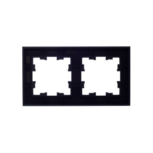 BRITE Рамка 2-мест. РУ-2-2-БрТБ стекло бр. IEK