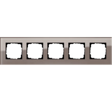 Gira ESP Дымчатое стекло Рамка 5-ая