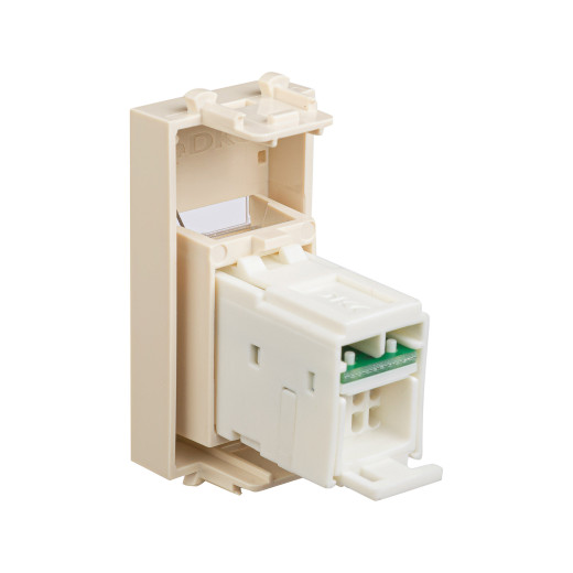 Компьютерная розетка RJ-45 модульная, кат.6, Avanti, ванильная дымка, 1 модуль