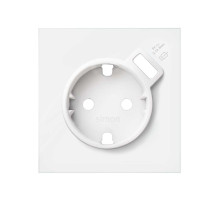 Simon 100 Белый матовый Накладка розетки Schuko с з/у USB SmartCharge