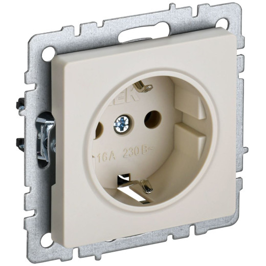 BRITE Роз. с з/к/ш 16А РС14-1-0-БрКр беж. IEK