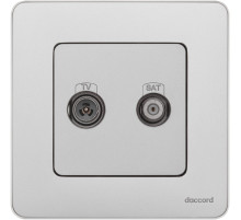 Legrand/Daccord INSPIRIA Алюминий Розетка TV/SAT 