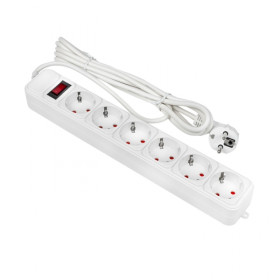 EKF PROxima Сетевой фильтр 6*3м 10А/2,2 кВт с выкл. c/з ПВС 3х0,75 Блокбастер.