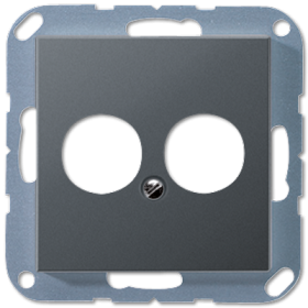 JUNG крышка для 2-х гнезд, матовый антрацит