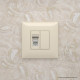 Компьютерная розетка RJ-45 в стену, кат.5e одинарная, Avanti, ванильная дымка