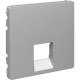 Valena LIFE.Лицевая панель для одиночных телефонных/информационных розеток.Алюминий