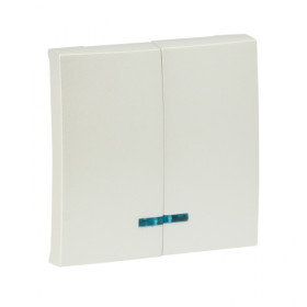 EKF PROxima Валенсия лицевая панель выключателя 2-кл. с индикатором 10А жемчуг.