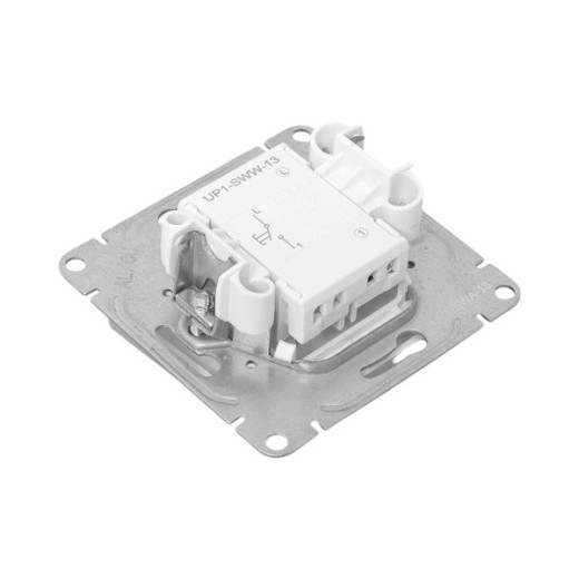 Механизм выключателя, одноклавишный, кнопочный, алюминий Эпика EKF