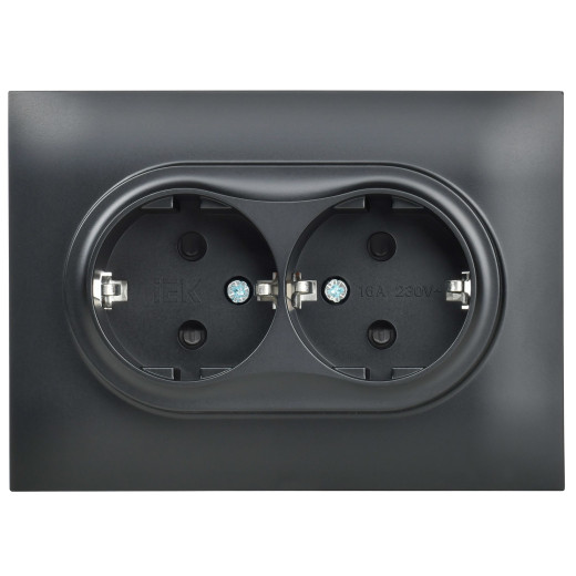 SKANDY Роз. 2-я с з/к/ш 16А в сб. SK-R07Bl черн. IEK