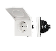 Arlight Механизм розетки влагозащищённый SCT-NOBE-MCP-SFPL-WH (230V, 16A) (-)