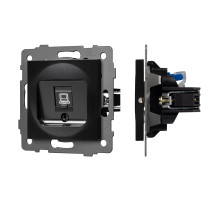 Arlight Механизм компьютерной розетки SCT-MPC1-PL-BK-V (RJ-45, CAT6) (-)