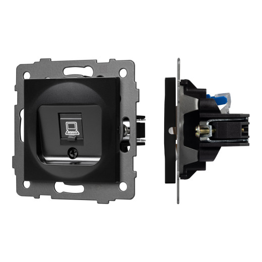 Механизм компьютерной розетки SCT-MPC1-PL-BK-V (RJ-45, CAT6) (Arlight, -)