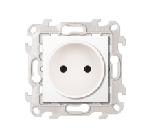 Simon 24 Белая Розетка 2К без защитных шторок