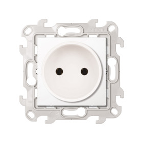 Simon 24 Белая Розетка 2К без защитных шторок