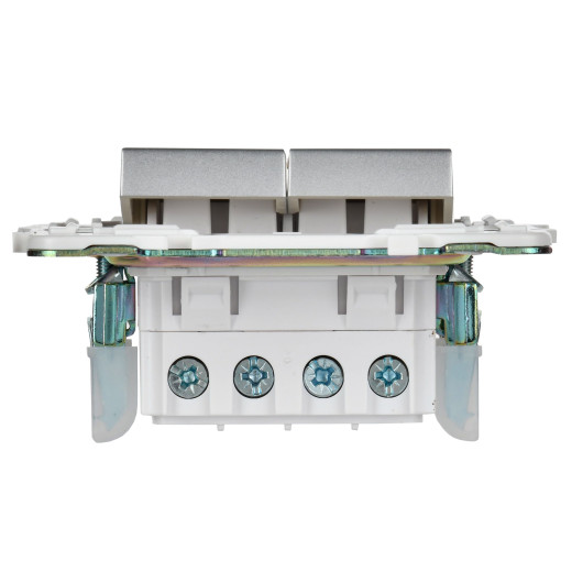 SKANDY Выключ. 2-кл. перекр. 10А SK-V06S сереб. IEK