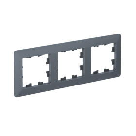 Systeme Electric AtlasDesign Air Грифель/дымчатый черный Рамка 3-ая