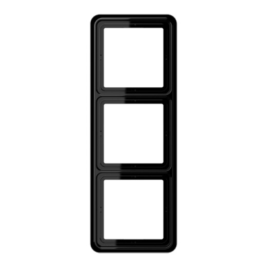 Рамка для вертикальной и горизонтальной установки, 3 поста, дюропласт, черный, CD500