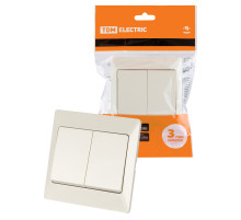 TDM Выключатель 2 кл. 10А сл. кость 