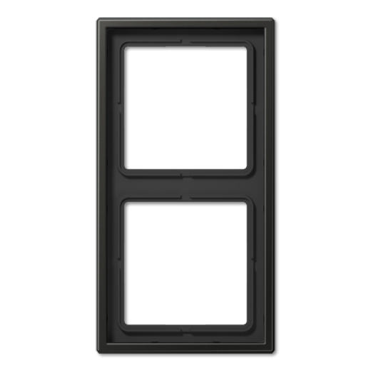 Рамка для вертикальной и горизонтальной установки, 2 поста, металл, антрацит, Aluminium