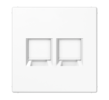 JUNG Белый Плата (фиксация защёлкиванием) для двух модулей; термопласт