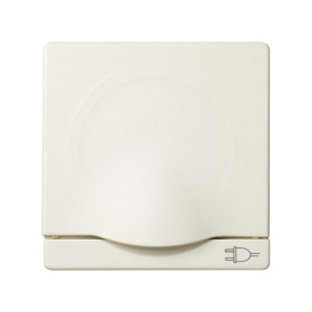 Simon 82 Слоновая кость Накладка розетки 1-ая с/з с крышкой
