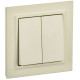 BRITE Выключ. 2-кл. 10А в сб. ВСР10-2-0-БрКр беж. IEK