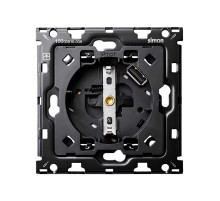 Simon 100 Кит 1 пост механизм 1 розетка Schuko с з/у USB SC 2.1А + суппорт