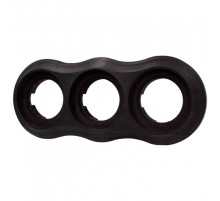 BIRONI Пиластро Бук Угольно-черный Рамка 3-ая (накладной монтаж)