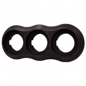 BIRONI Пиластро Бук Угольно-черный Рамка 3-ая (накладной монтаж)