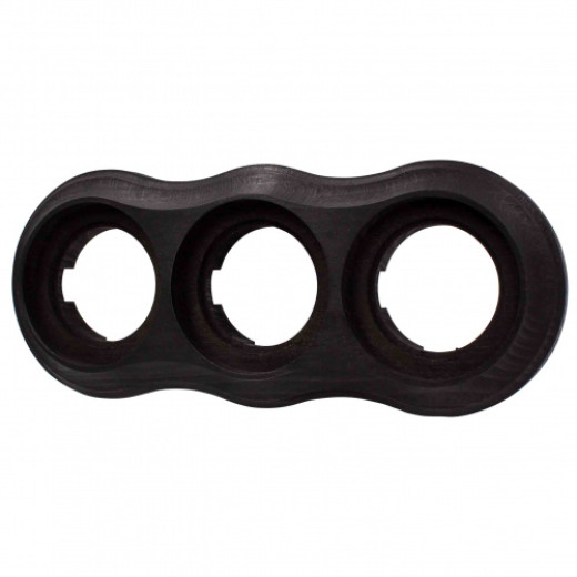 Пиластро Бук Угольно-черный Рамка 3-ая (накладной монтаж)