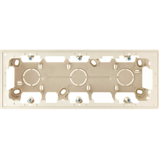 Монтажная коробка для накладного монтажа на 3 модуля, сл.кость