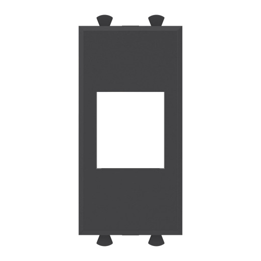 Адаптер без шторки для Keystone, Avanti, черный матовый, 1 модуль