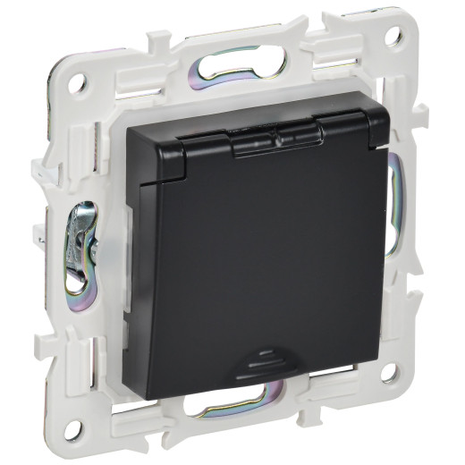 SKANDY Роз. з/к/ш кр. 16А IP44 SK-R11Bl черн. IEK