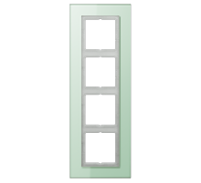 JUNG LS plus Стекло Светло-зеленое Рамка 4-ая
