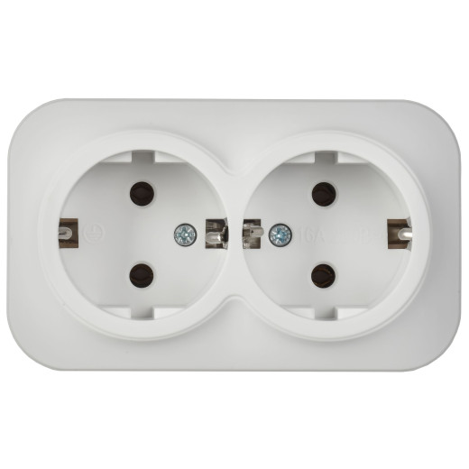 GLORY Роз. 2-я с з/к без з/ш о/у 16А РС22-3-ХБм бел. м. IEK