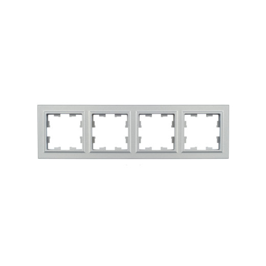 BRITE Рамка 4-мест. РУ-4-БрА алюм. IEK