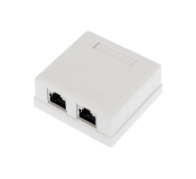 REXANT Рoзетка компьютерная внешняя, 2-порта RJ-45 (8P8C), FTP экранированная, категория 6,.