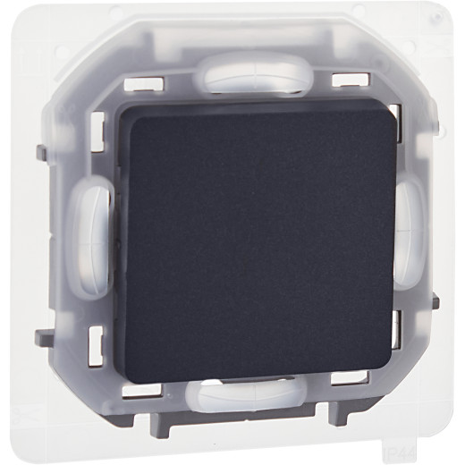 Переключатель одноклавишный IP44 - Legrand/Daccord Inspiria - 10АХ 250В безвинтовые зажимы - антрацит