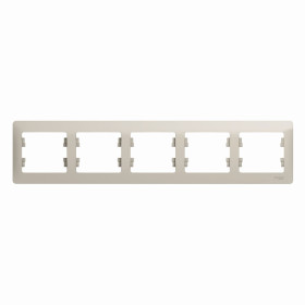 Systeme Electric Glossa Молочный Рамка 5-ая, горизонтальная