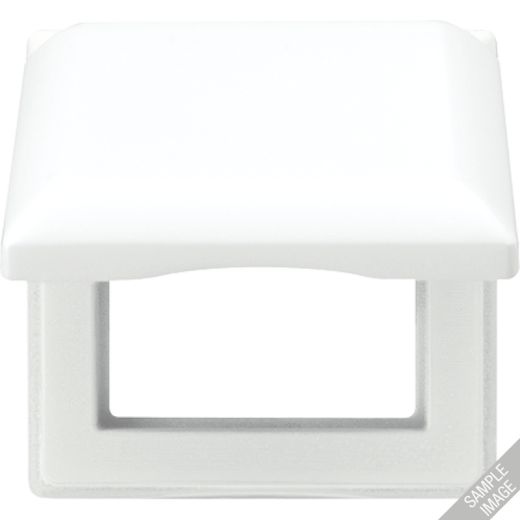 Откидная крышка 80,5 x 80,5 мм, противоударная, слоновая кость