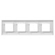 Рамка 4 поста (8 мод.), Avanti, белое облако