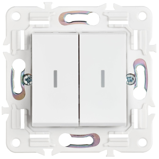 SKANDY Выключ. 2-кл. прох. с инд. 10А SK-V10W арк. бел. IEK