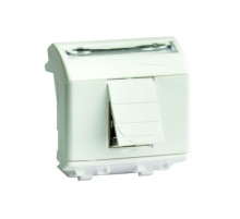 DKC Brava Компьютерная розетка RJ-45, кат.5Е (разъем АМР), белая, 2мод
