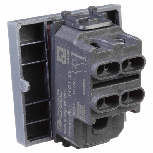 Инвертор одноклавишный модульный, Avanti, закаленная сталь, 2 модуля