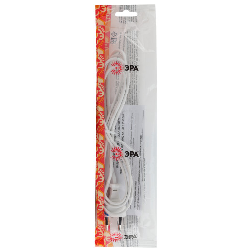 Шнур для бра ЭРА  UX-ШВВП-1,8m-W 1,8 м ШВВП 2x0,5мм2 белый