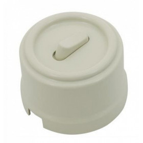 BIRONI Лизетта Пластик Слоновая кость Выключатель проходной 1-кл (клавишный)