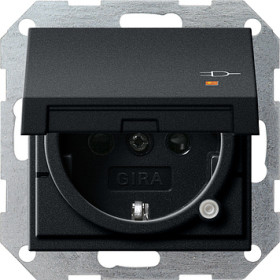 Gira Вставка розетки с крышкой, с защитой от детей и контрольным светодиодным индикатором