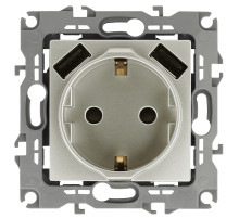 ЭРА Розетка Серия 12 12-4109-15 2P+E 16A-250В штор. с 2xUSB 5В-3А перламутр